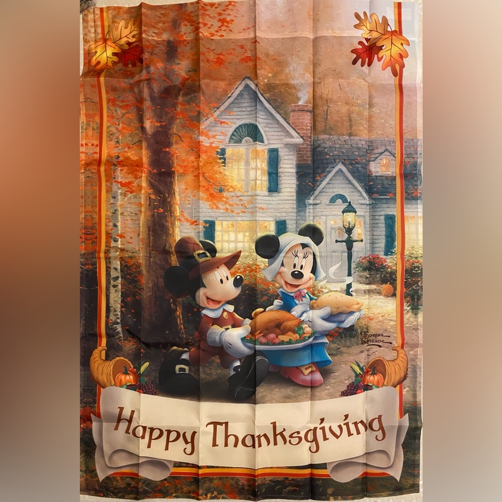 Disney Mickey and Minnie “Happy Thanksgiving” outdoor flag